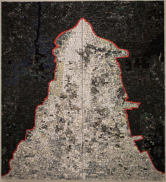 Black Monolith IV For Jacob Lawrence, Jack Whitten (American, Bessemer, Alabama 1939–2018 New York), Acrylic on canvas 