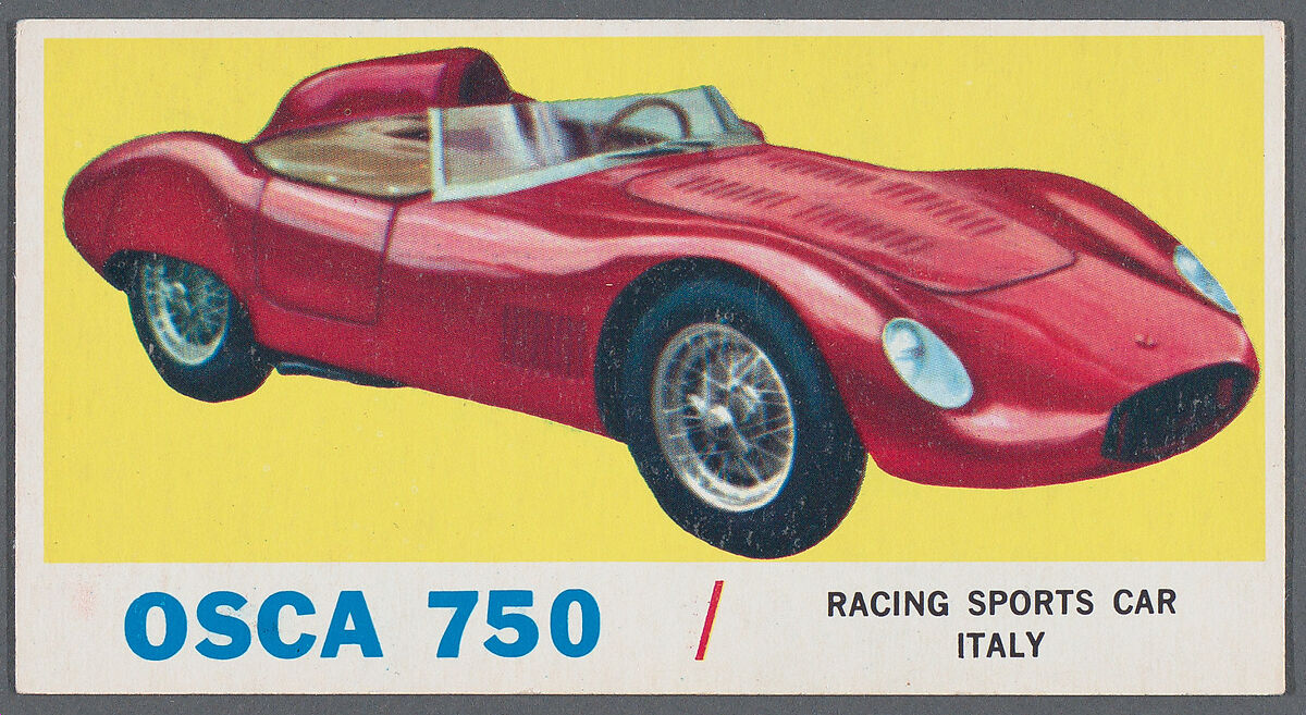 1961 Topps Sports Cars Card Series, Topps Chewing Gum Company (American, Brooklyn), Commercial lithograph