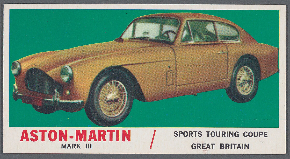 1961 Topps Sports Cars Card Series, Topps Chewing Gum Company (American, Brooklyn), Commercial lithograph