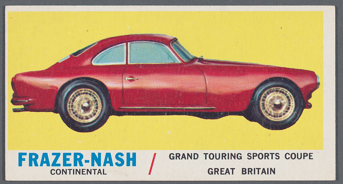 1961 Topps Sports Cars Card Series, Topps Chewing Gum Company (American, Brooklyn), Commercial lithograph