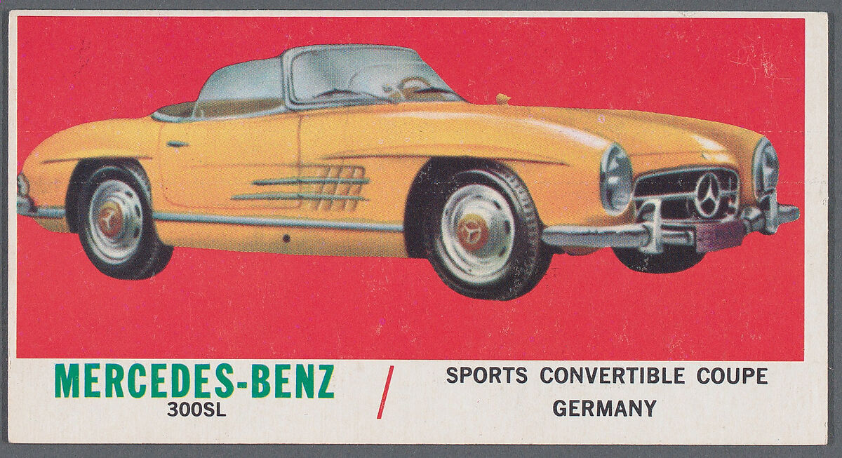 1961 Topps Sports Cars Card Series, Topps Chewing Gum Company (American, Brooklyn), Commercial lithograph