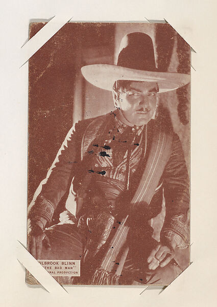 Holbrook Blinn in "The Bad Man" from Western Stars or Scenes Exhibit Cards series (W412), Commercial color photolithograph 