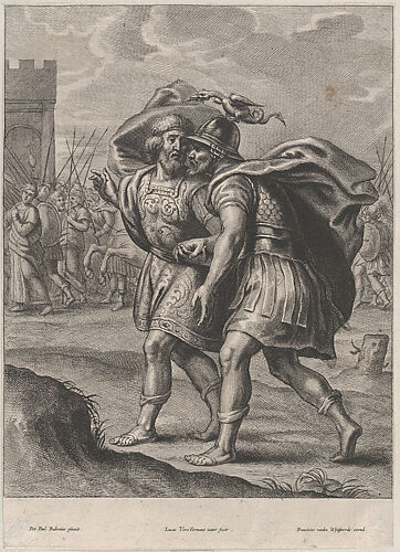Achilles and Priam, in conversation outside of Troy
