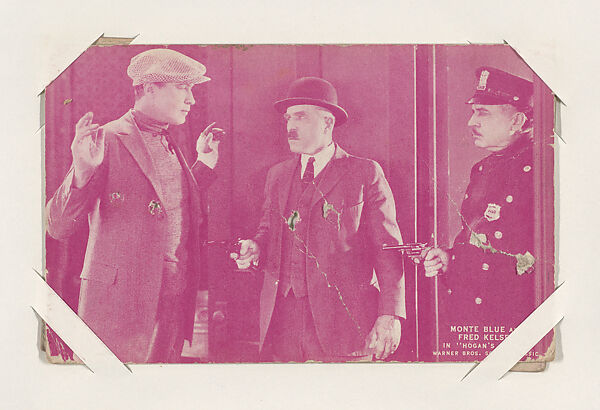 Monte Blue and Fred Kelsey in "Hogan's Alley" from Scenes from Movies Exhibit Cards series (W404), Commercial color photolithograph 
