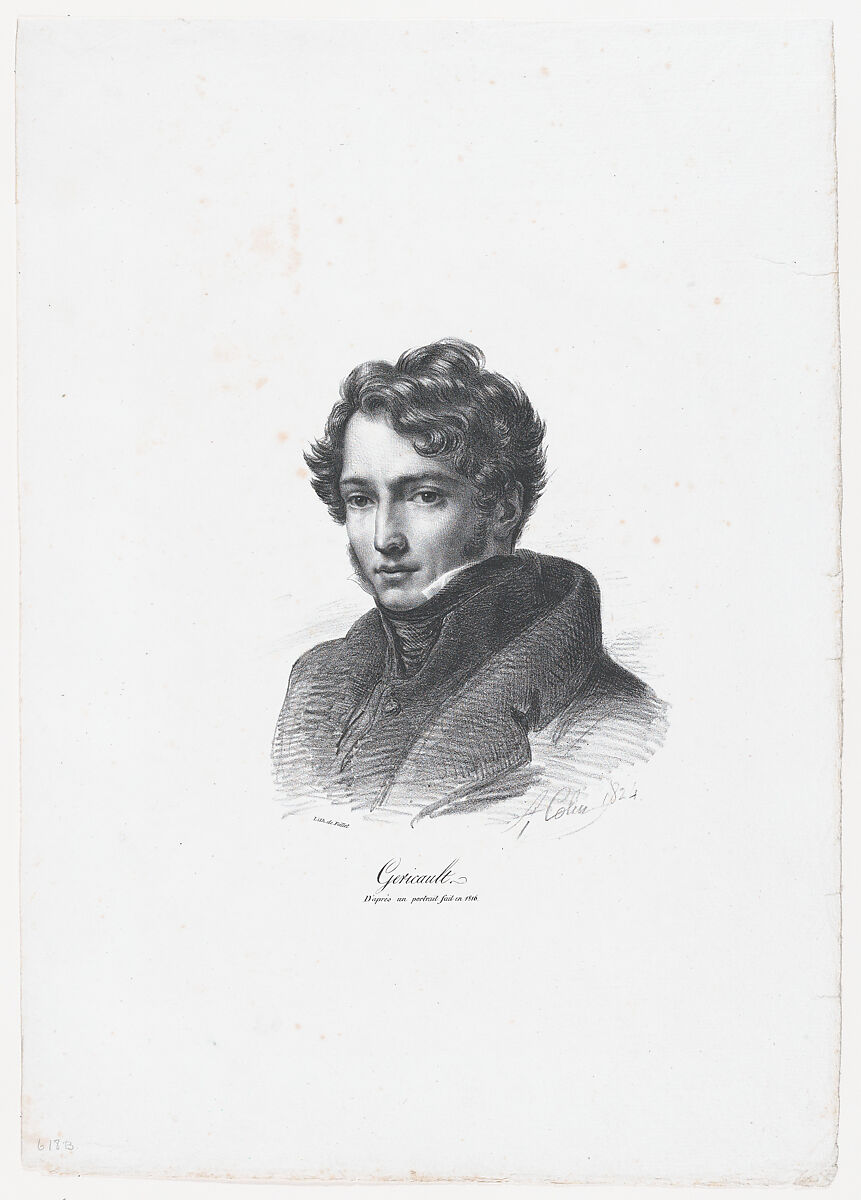 Portrait of Théodore Gericault, Alexandre-Marie Colin (French, Paris 1798–1875 Paris), Lithograph 