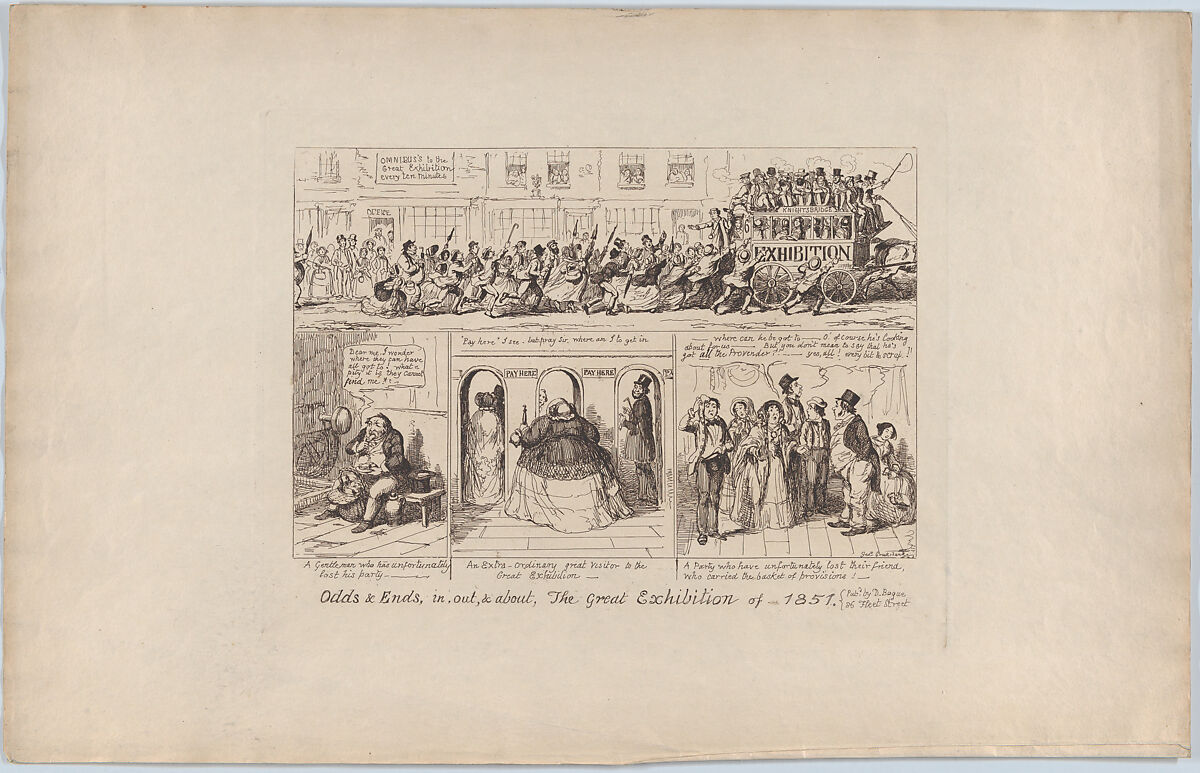 Odds & Ends, in, out & about, the Great Exhibition of 1851, George Cruikshank (British, London 1792–1878 London), Etching 