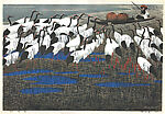 Country Sentiments, Hao Boyi (Chinese, born 1938), Woodblock print; ink and color on paper, China 