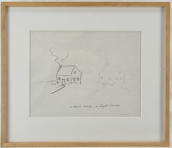 A Dark House, a Light House, William Wegman (American, born 1943), Graphite on paper 