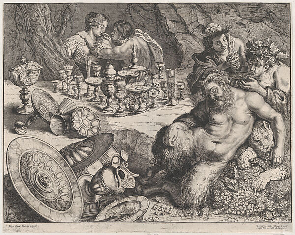 Bacchus and drunken Silenus