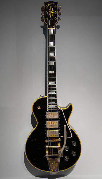 Les Paul Custom (serial no. 06130), Gibson (American, founded Kalamazoo, Michigan 1902), Mahogany, ebony, metal, plastic, mother-of-pearl, gold plate 