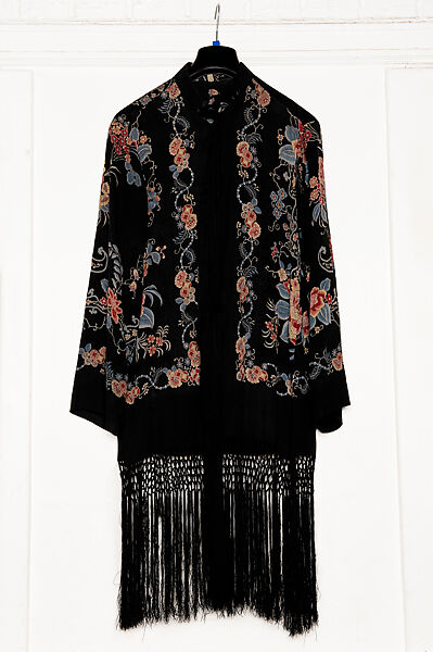 Floral patterned shawl with tassels, Jimmy Page (British, Heston, born 1944), Pashmina wool 