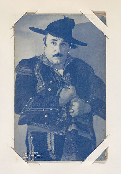 Noah Beery in "The Spaniard" from Scenes from Movies Exhibit Cards series (W404), Commercial color photolithograph 