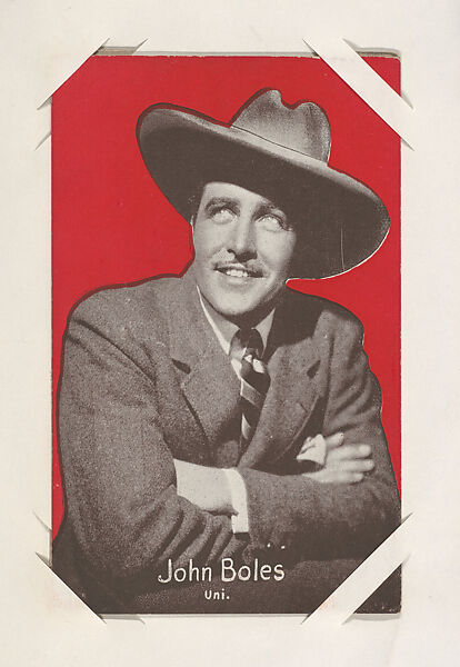 John Boles from Movie Stars Exhibit Cards series (W401) | The ...