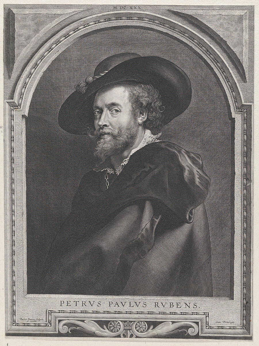 Portrait of Peter Paul Rubens, aged 46, Paulus Pontius (Flemish, Antwerp 1603–1658 Antwerp), Engraving; third state of three (Hollstein) 