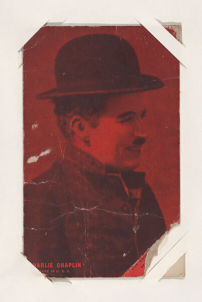 Charlie Chaplin from Movie Stars Exhibit Cards series (W401), Exhibit Supply Company, Commercial color photolithograph 