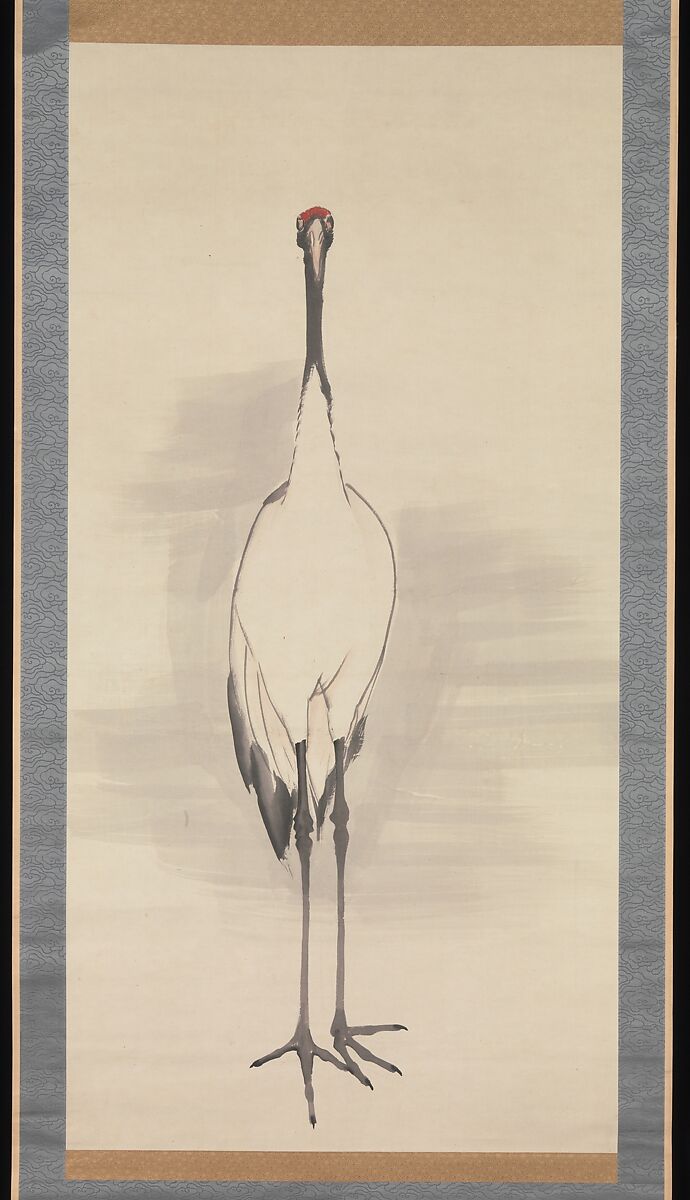 Cranes, Nagasawa Rosetsu 長澤蘆雪 (Japanese, 1754–1799), Pair of hanging scrolls; ink and color on paper, Japan 