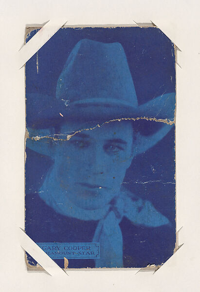 Gary Cooper from Western Stars or Scenes Exhibit Cards series (W412), Commercial color photolithograph 
