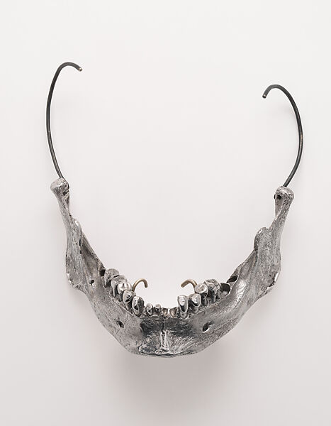 "Male Jaw-Piece", Alexander McQueen (British, founded 1992), silver-plated aluminum, British 