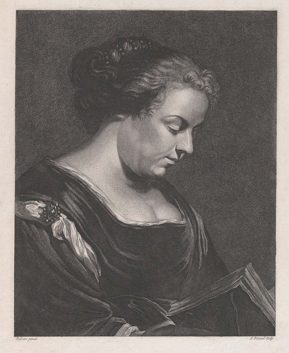 Portrait of Isabella Brant, Rubens' first wife, Andreas Ludwig Bissel (German, active Mannheim, 1773–1847), Etching 