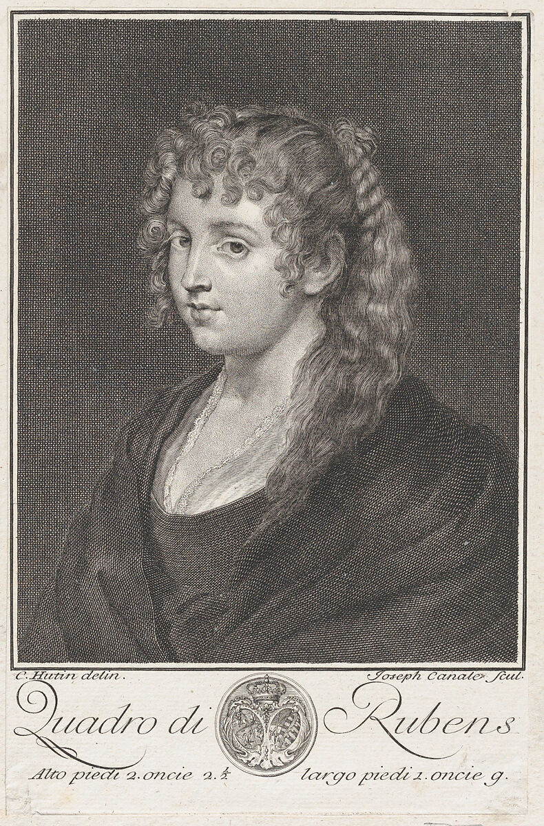 Portrait of a young woman, Giuseppe Canale (Italian, Rome 1725–1802 Dresden), Engraving 