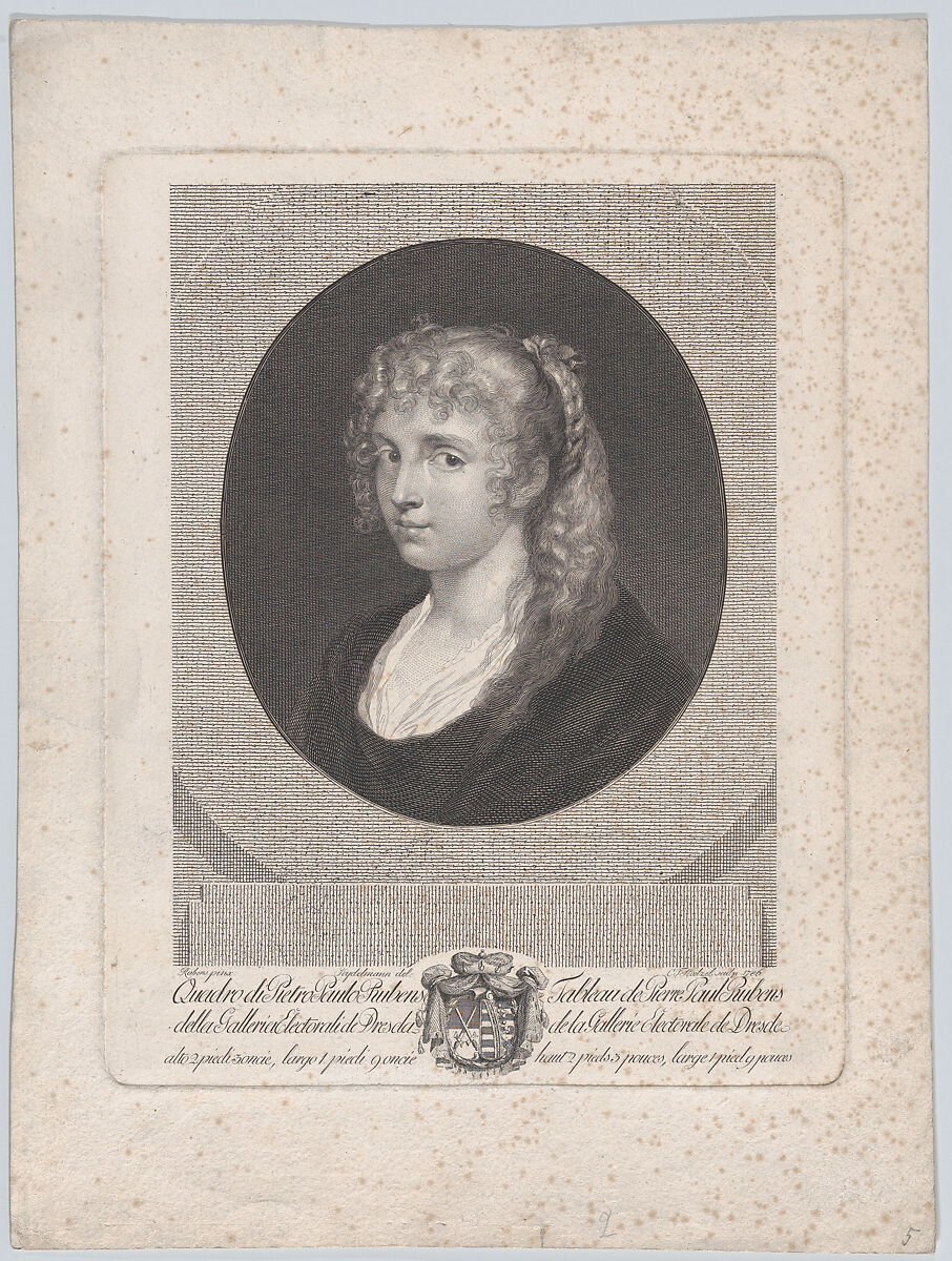 Portrait of a young woman, Christian Friedrich Stölzel (German, Dresden 1751–1815 Dresden), Engraving 