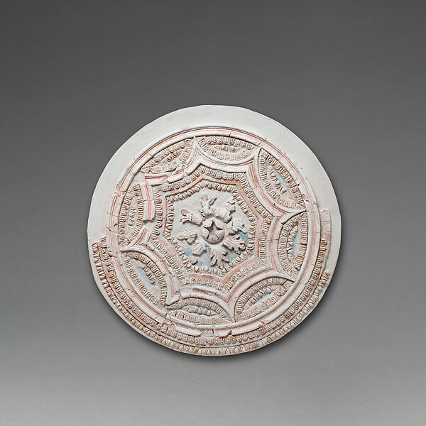 Roundel, Stucco, pigment 