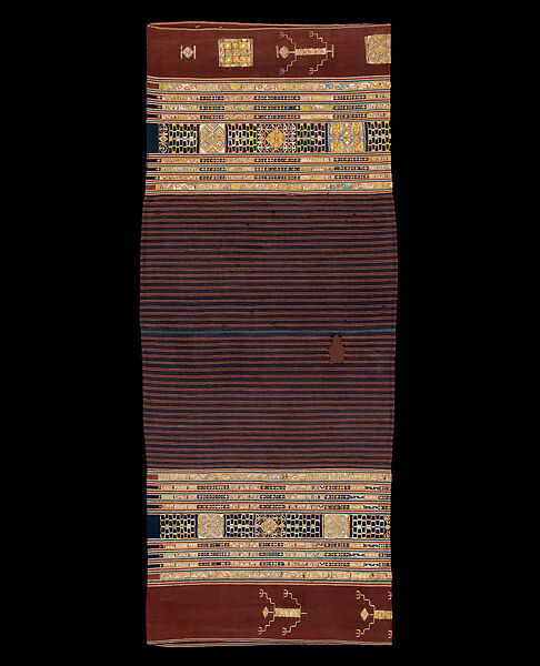 Tais feto (women’s tube skirt), Timor Island artist, Silk, cotton, Timor peoples