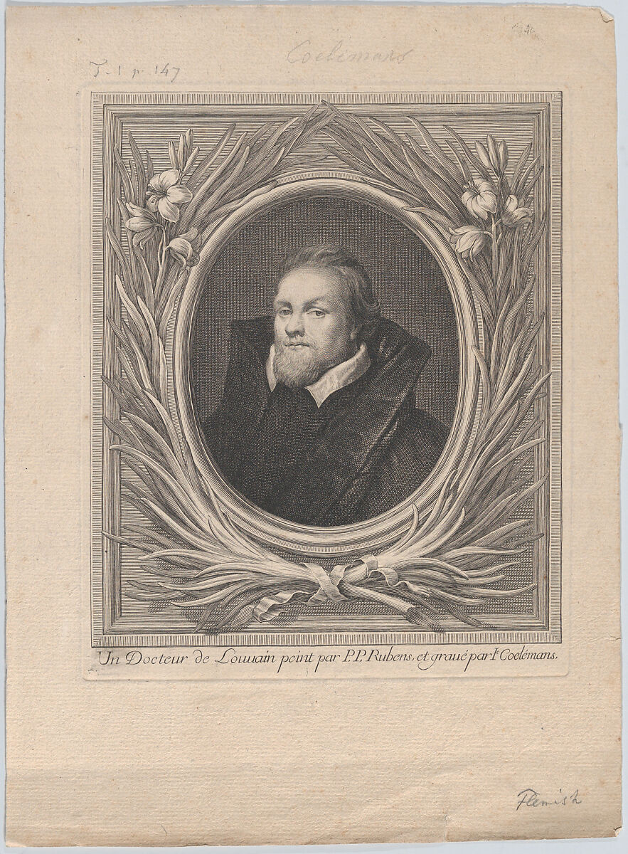 Portrait of Hendrick van Thulden, Jacobus Coelemans (Flemish, Antwerp 1654–1732 Aix-en-Provence), Engraving 