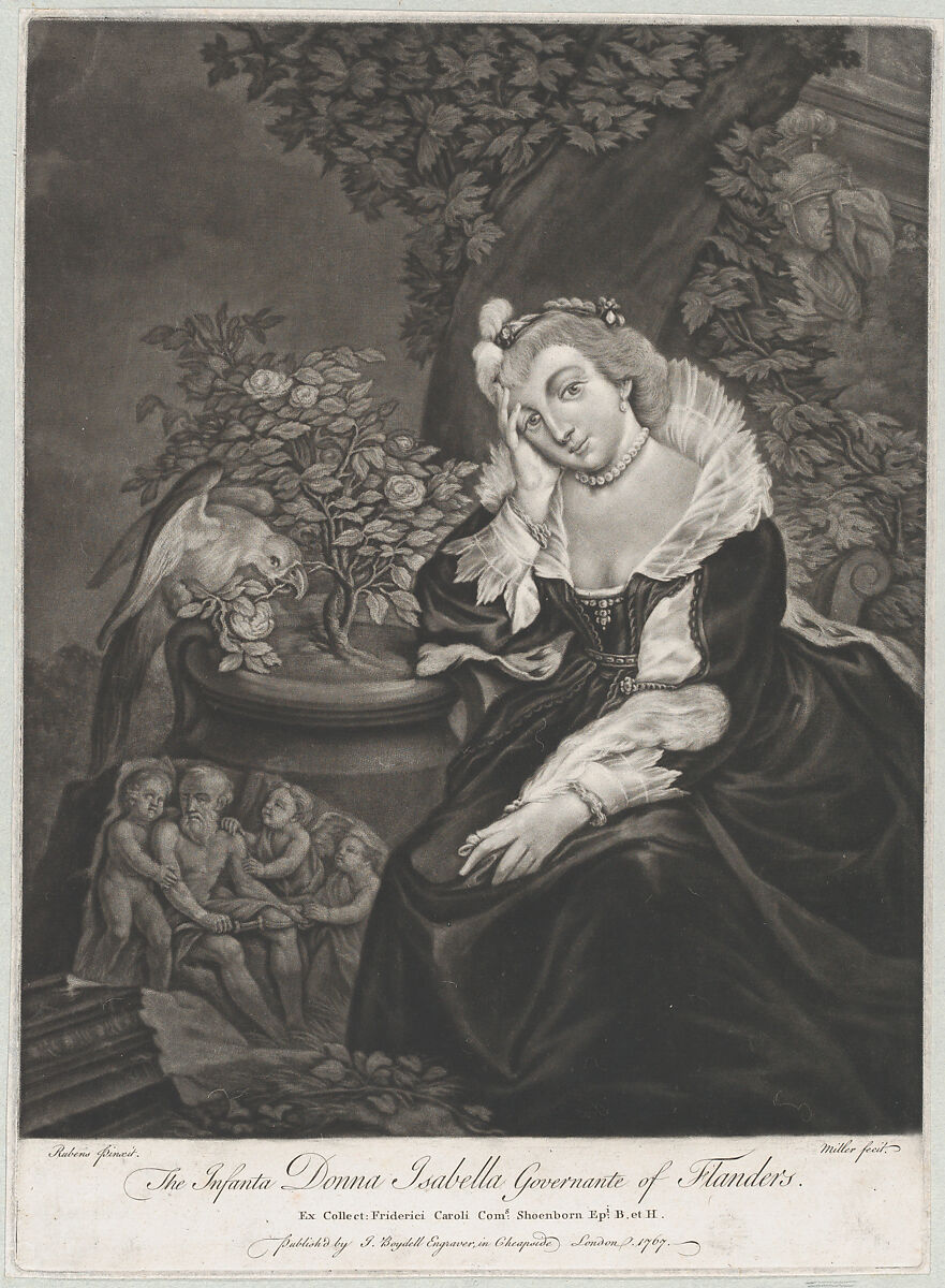 The Infanta Donna Isabella, Governante of Flanders, Johann Sebastian Müller (German, Nuremberg 1715–1790 London), Mezzotint 