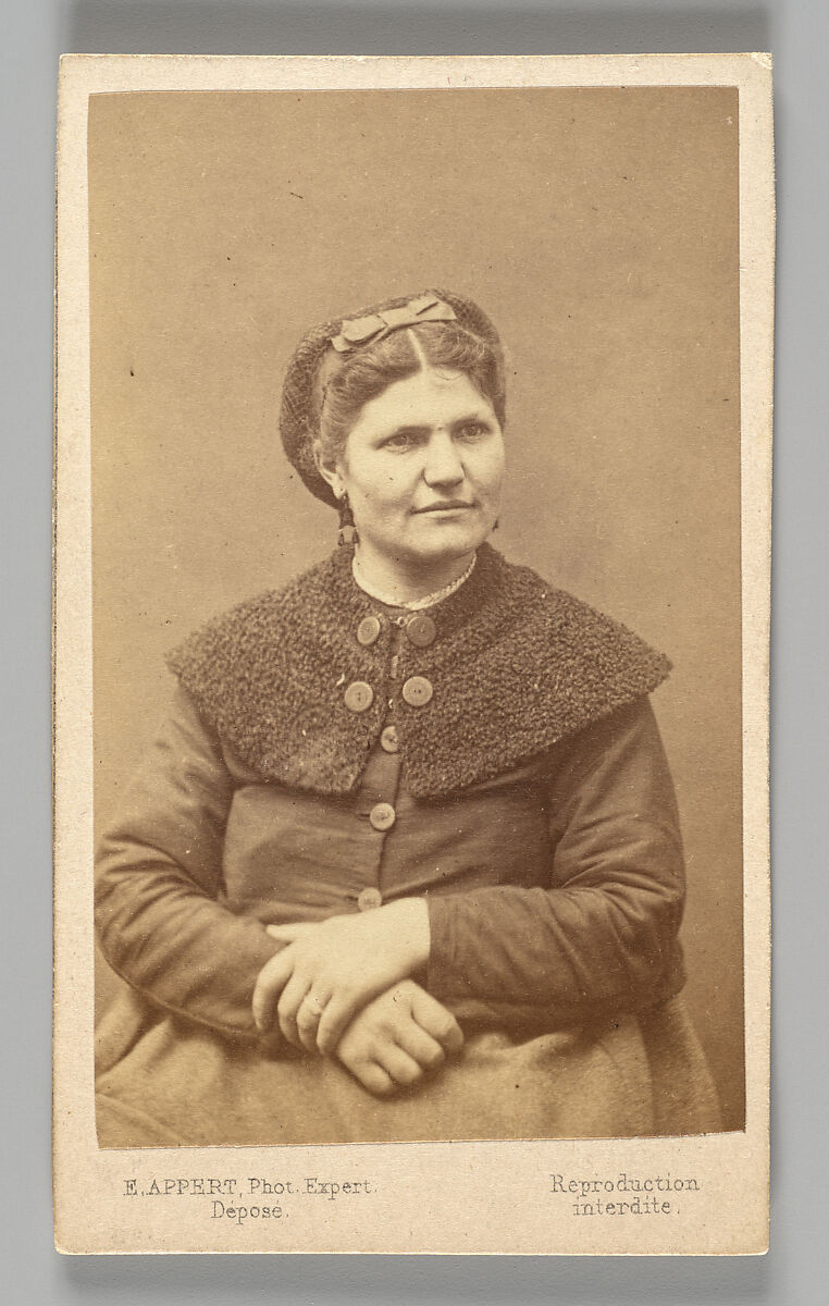 [Member of the Paris Commune: Marie Chérel, perpétuité, pillage et incendie], Ernest Eugène Appert (French, 1831–1891), Albumen silver print 