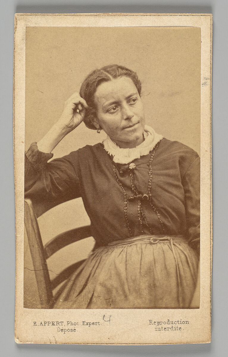 [Member of the Paris Commune: Marie Grivot, orateur de club, perpétuité], Ernest Eugène Appert (French, 1831–1891), Albumen silver print 
