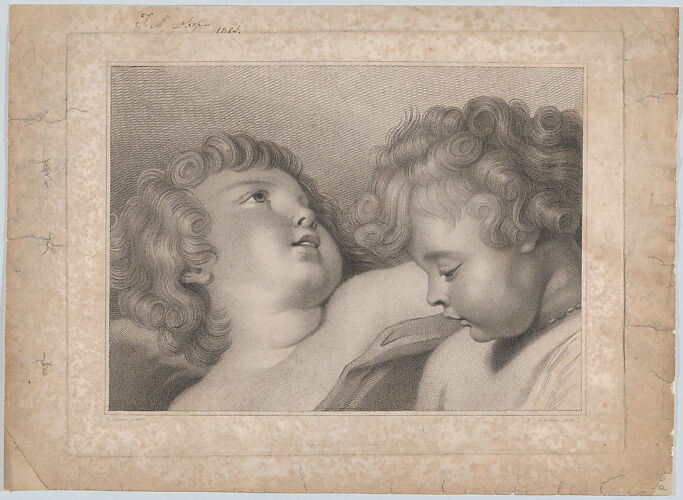 Two heads of cherubs