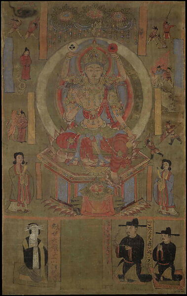 Avalokiteshvara, Hanging scroll; ink and color on silk, China 