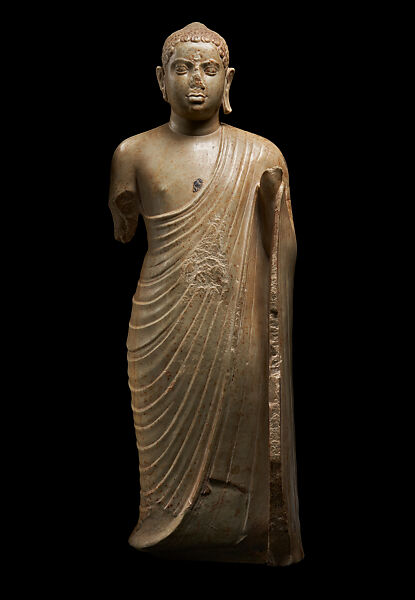 Buddha, Limestone, India ,Alluru, Virulapadu, Krishna district, Andhra Pradesh 