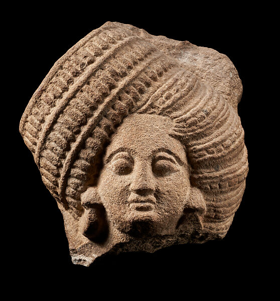 Portrait of a donor (?), Sandstone, India, Sarnath, Uttar Pradesh 