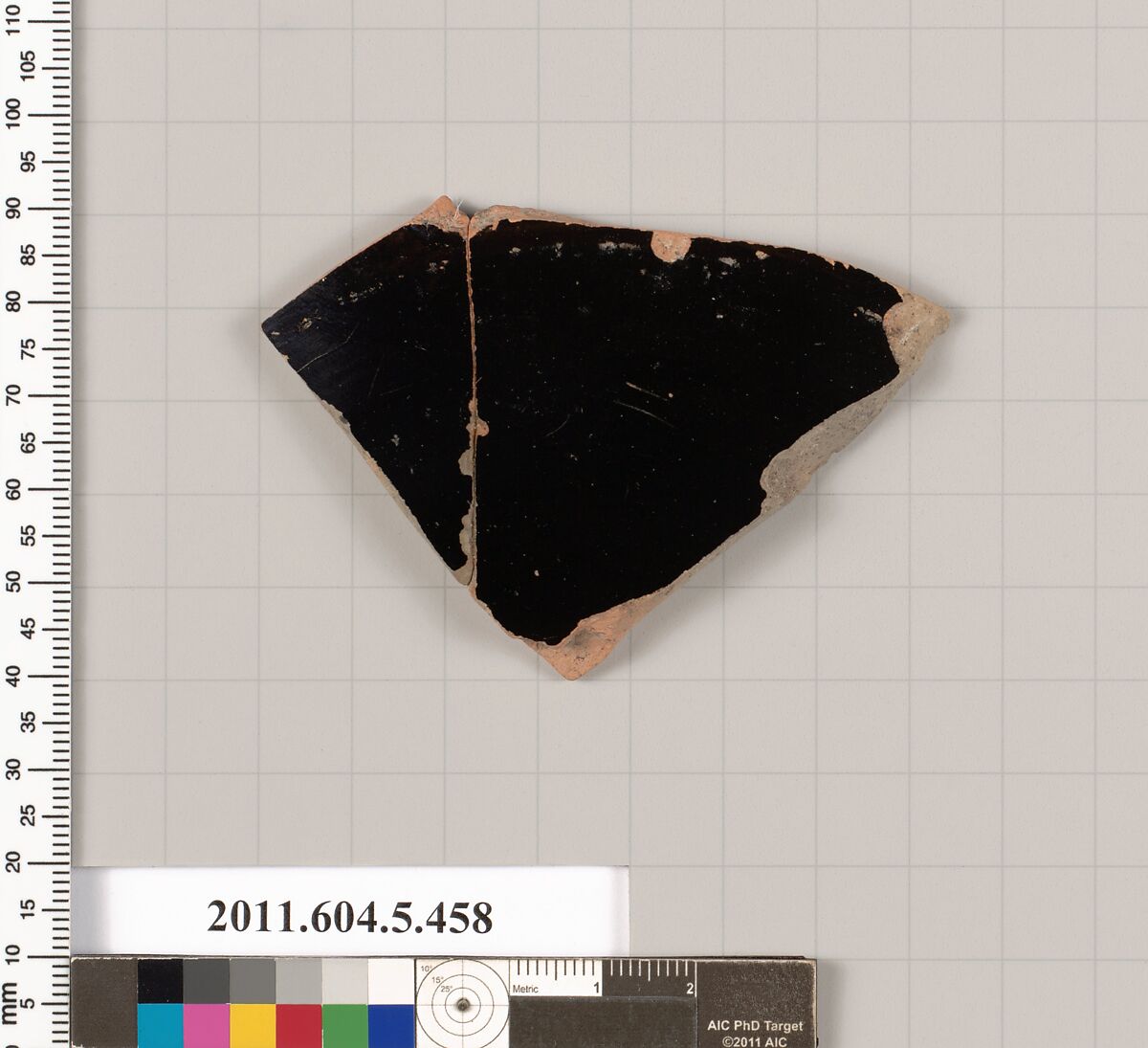 Terracotta fragment of a kylix (drinking cup), Terracotta, Greek, Attic