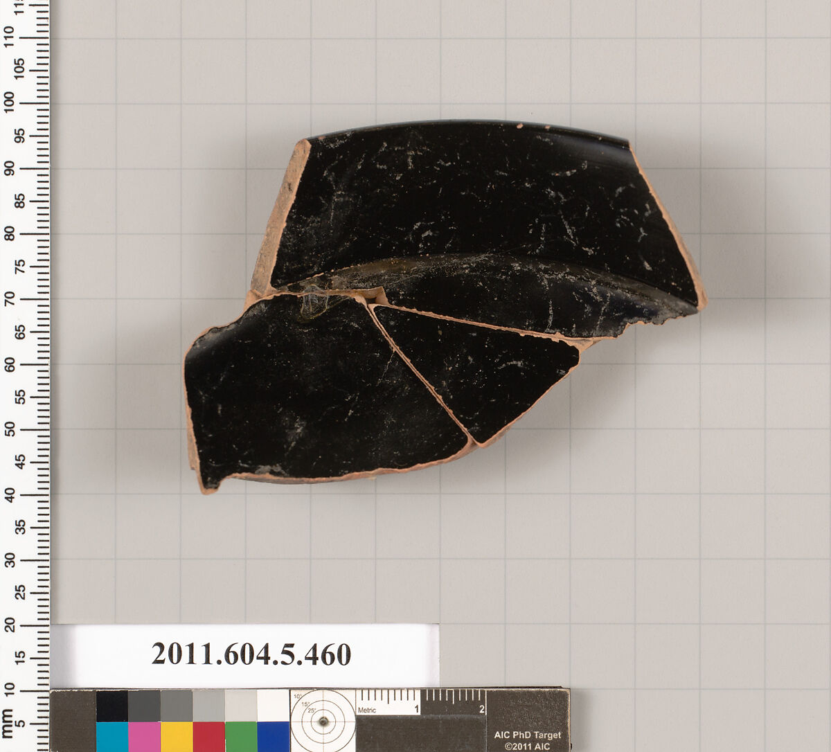 Terracotta rim fragment of a stemless kylix (drinking cup)?, Terracotta, Greek, Attic