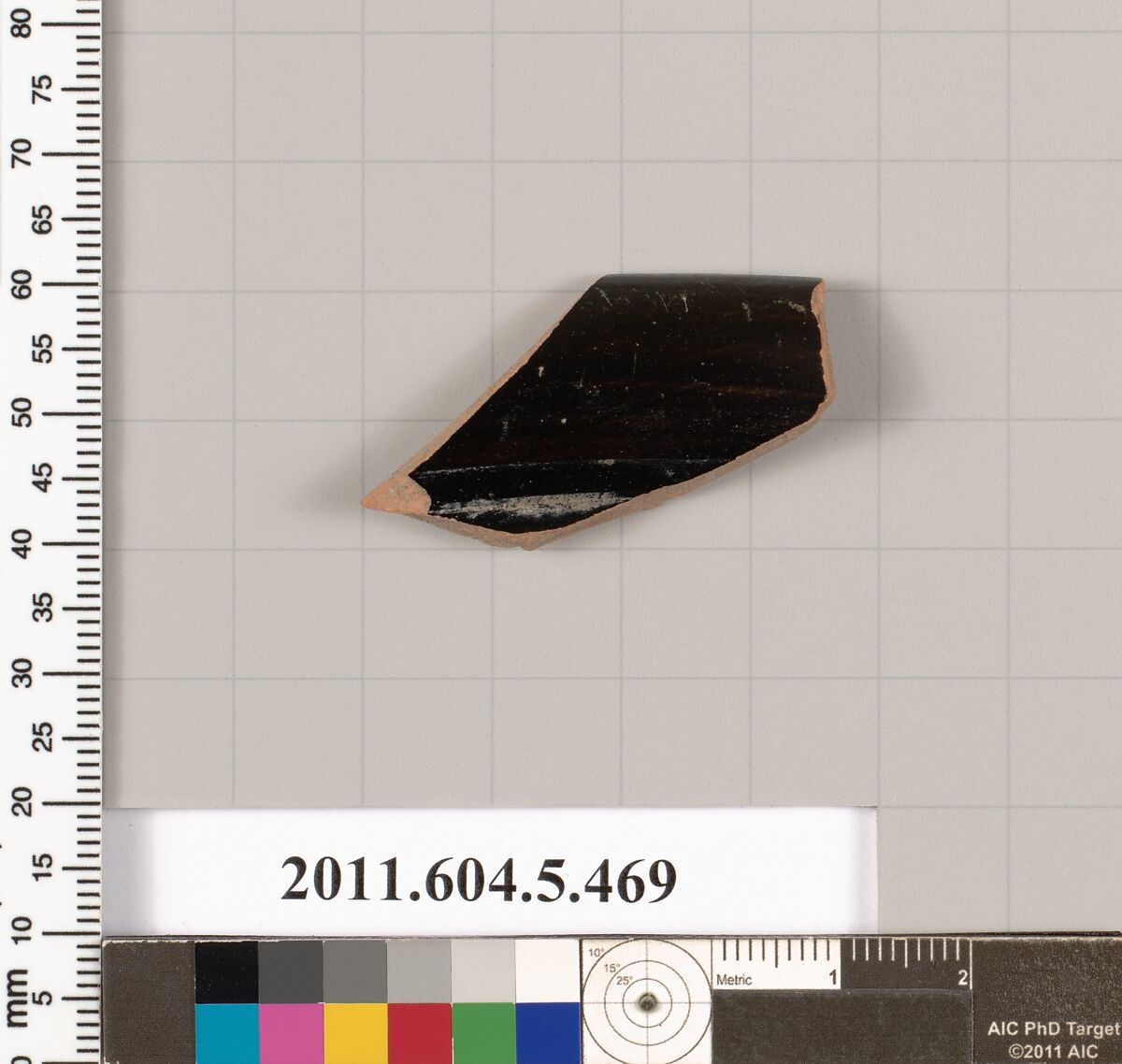 Terracotta rim fragment of a kylix (drinking cup), Terracotta, Greek, Attic