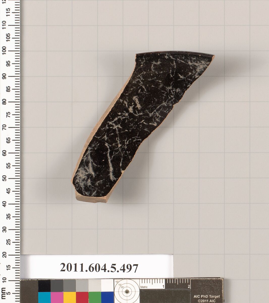 Terracotta rim fragment of a kylix (drinking cup)?, Terracotta, Greek, Attic