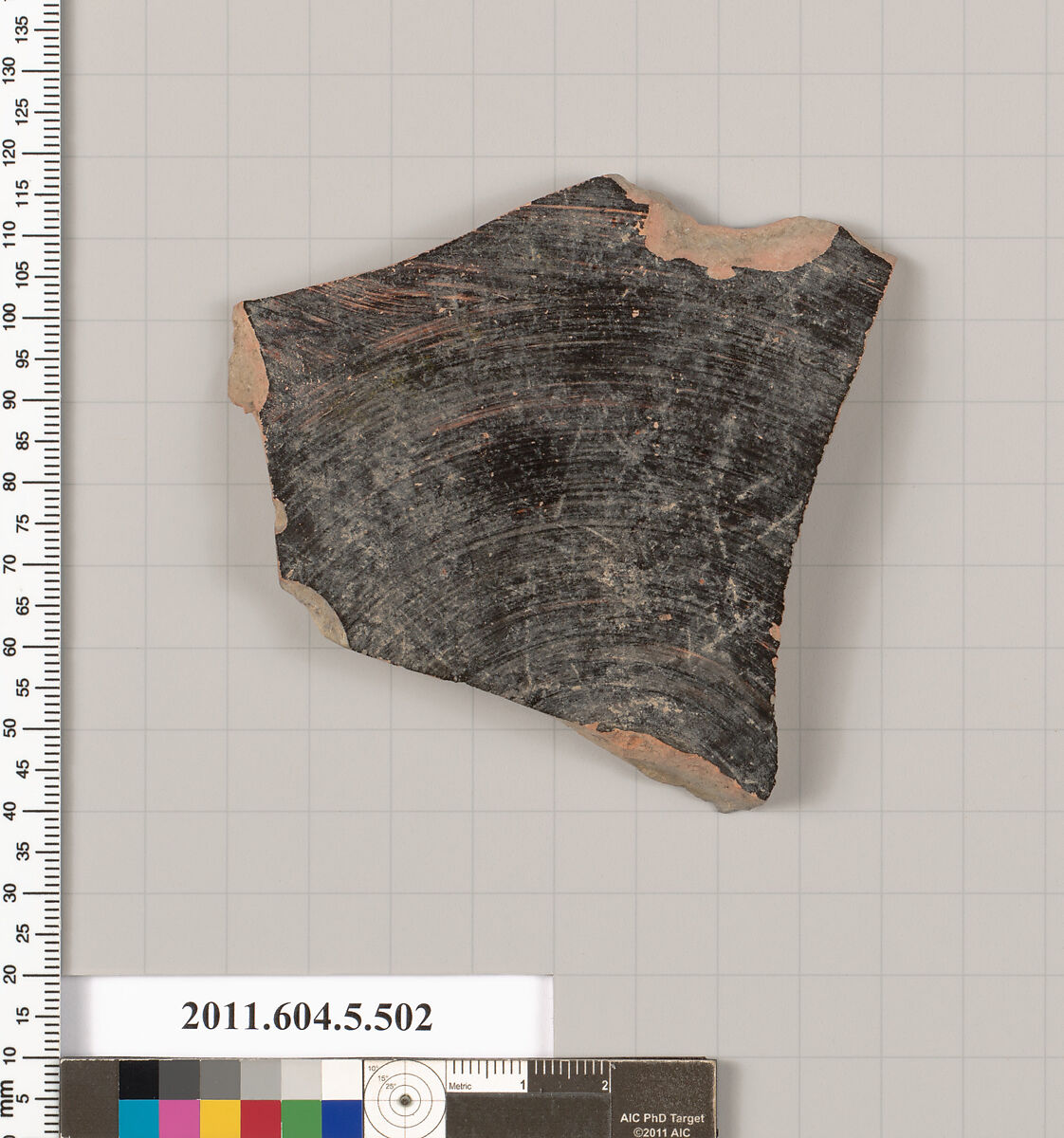 Terracotta fragment of a kylix (drinking cup), Terracotta, Greek, Attic