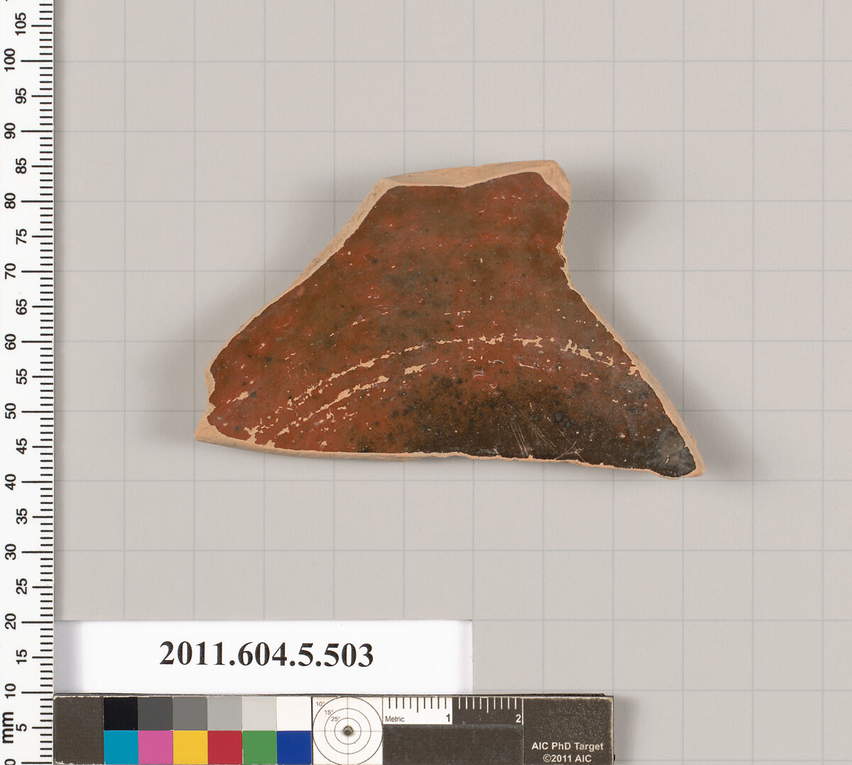 Terracotta fragment of a kylix (drinking cup), Terracotta, Greek, Attic