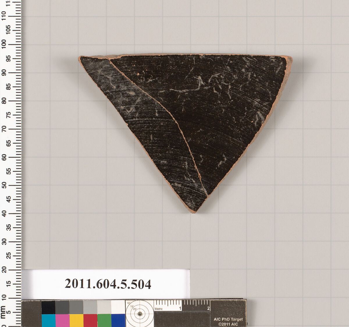 Terracotta fragment of a kylix (drinking cup), Terracotta, Greek, Attic