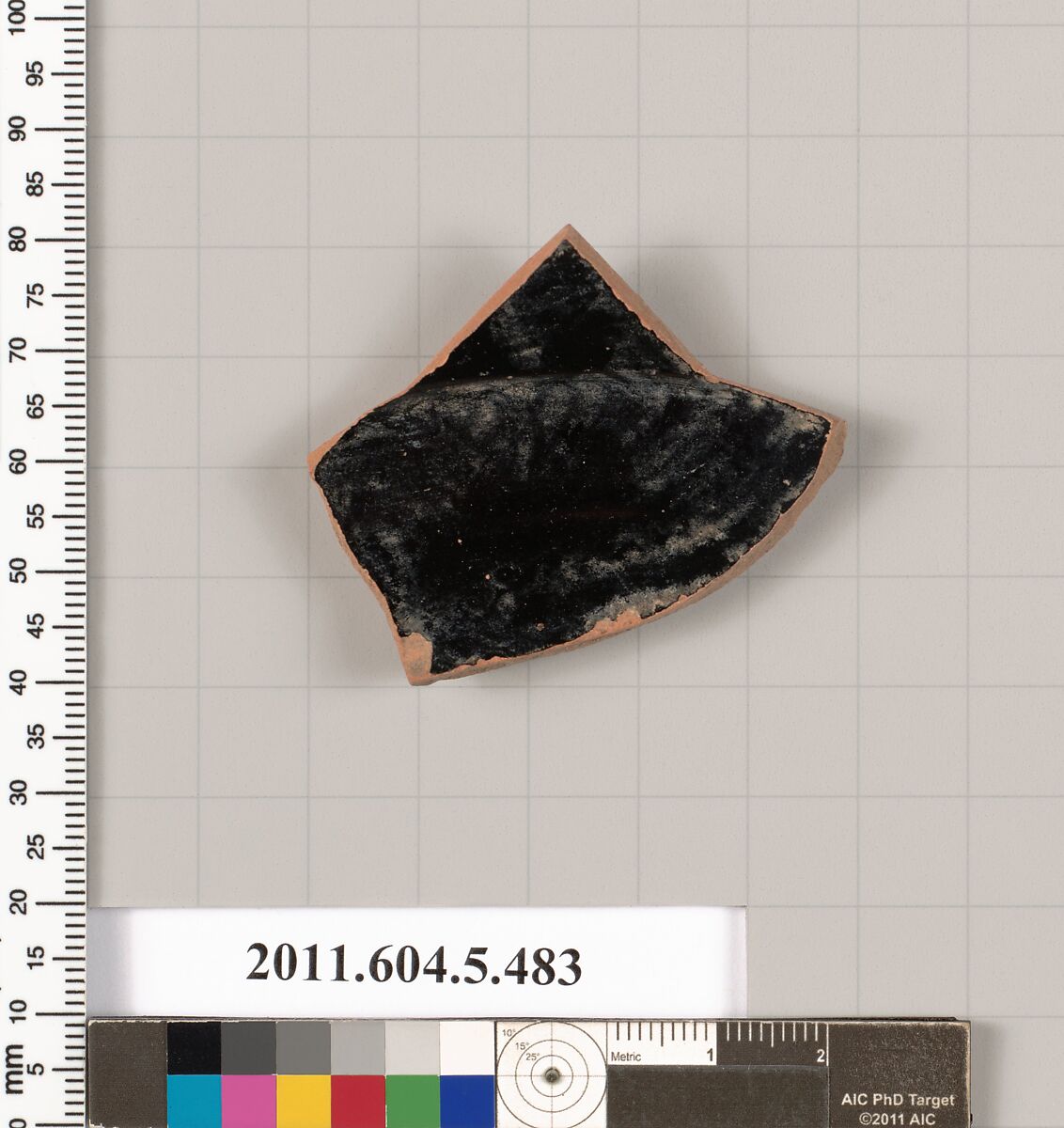 Terracotta fragment of a kylix (drinking cup), Terracotta, Greek, Attic