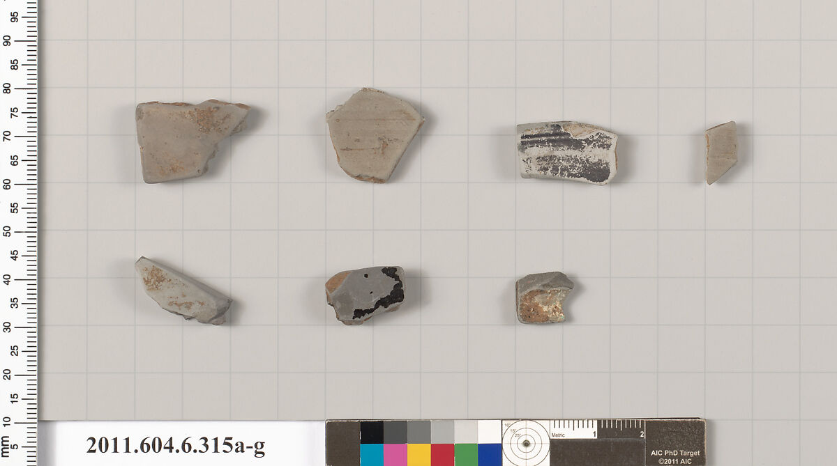 Terracotta fragments of undetermined shapes, Terracotta, Greek, Attic