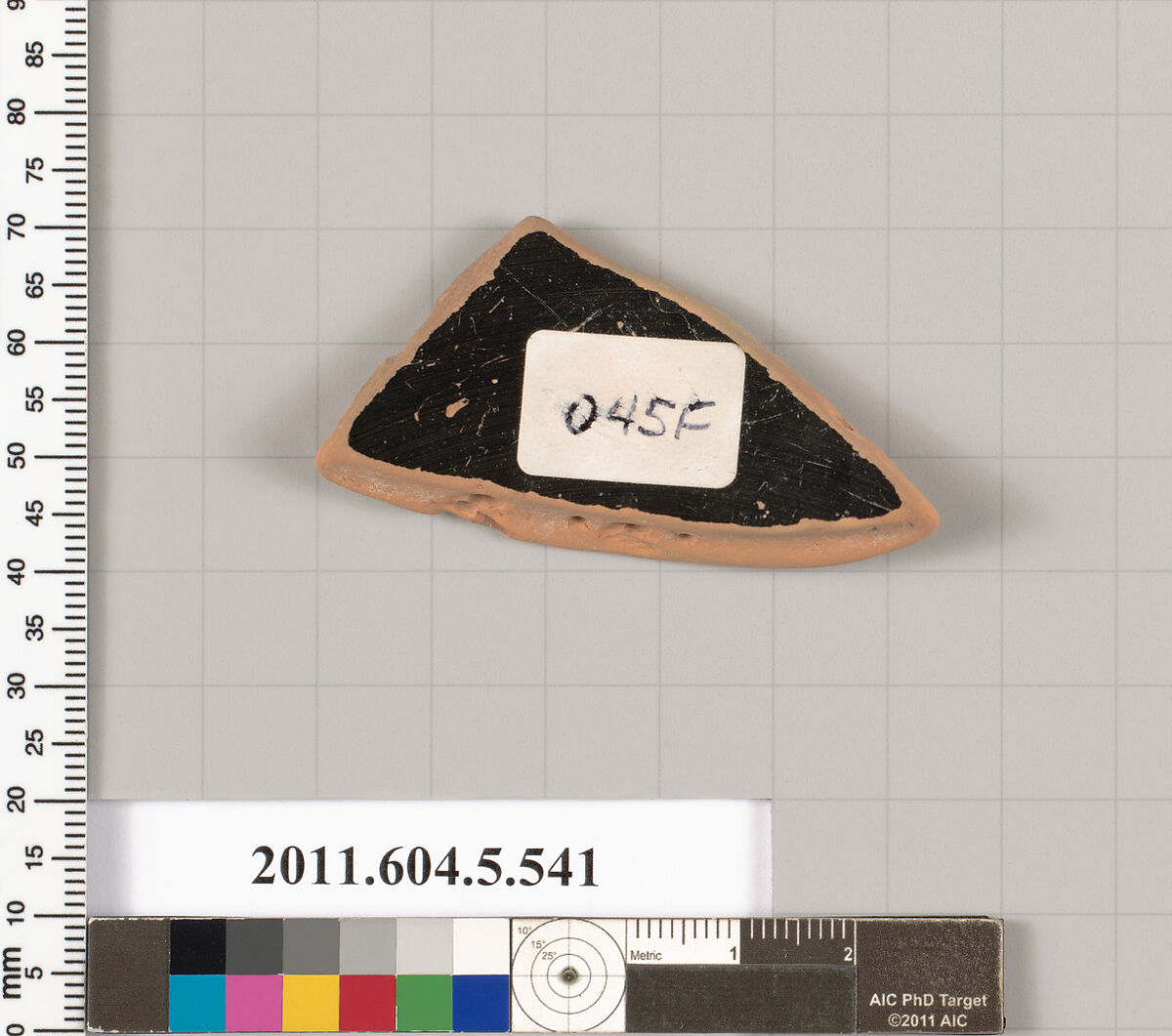 Terracotta fragment of a kylix (drinking cup), Terracotta, Greek, Attic