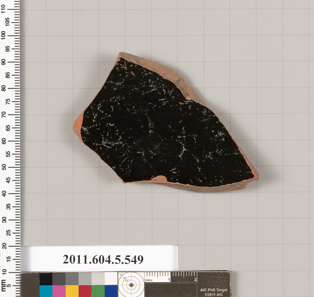 Terracotta fragment of a kylix (drinking cup), Terracotta, Greek, Attic