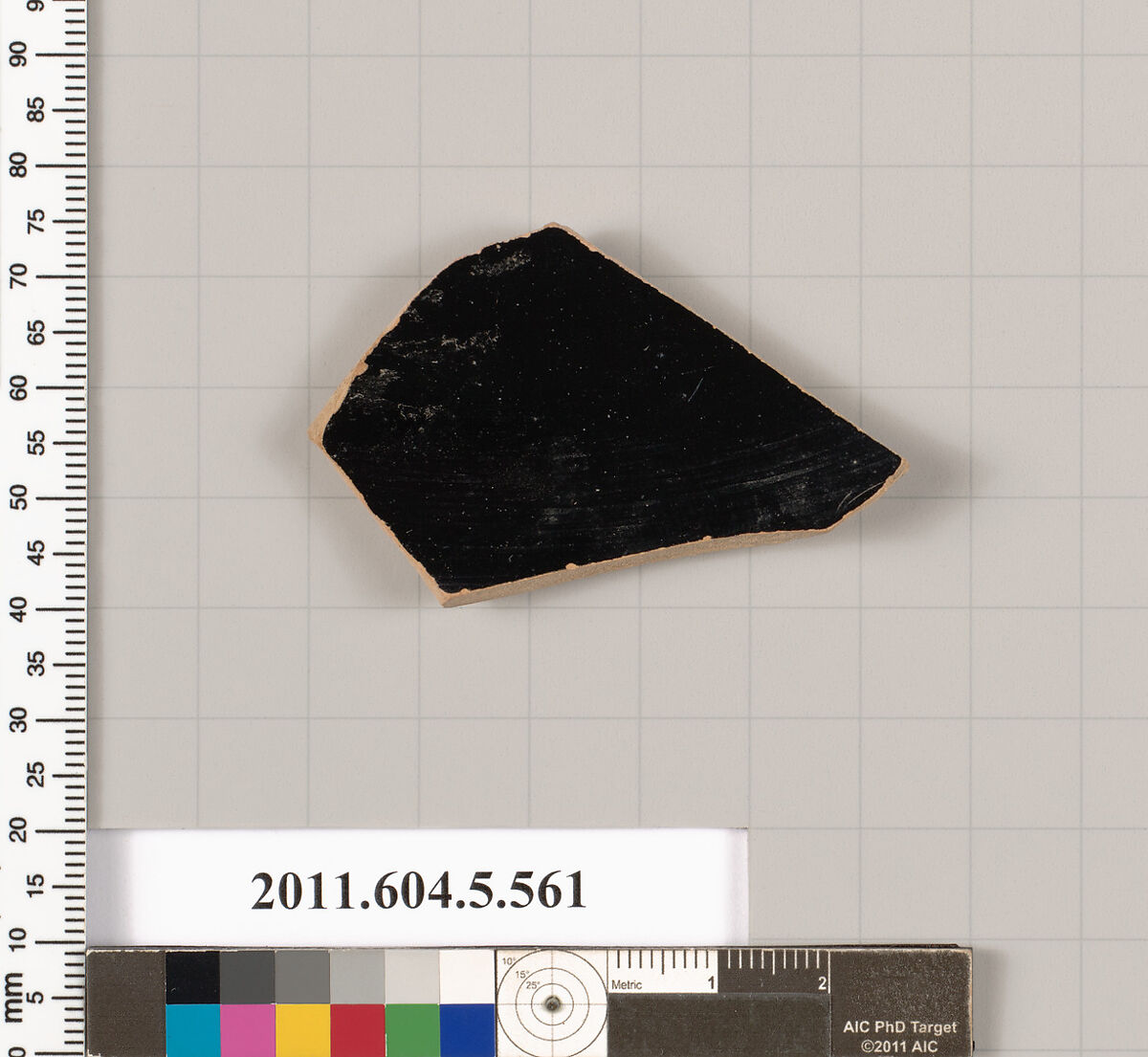 Terracotta fragment of a kylix (drinking cup), Terracotta, Greek, Attic