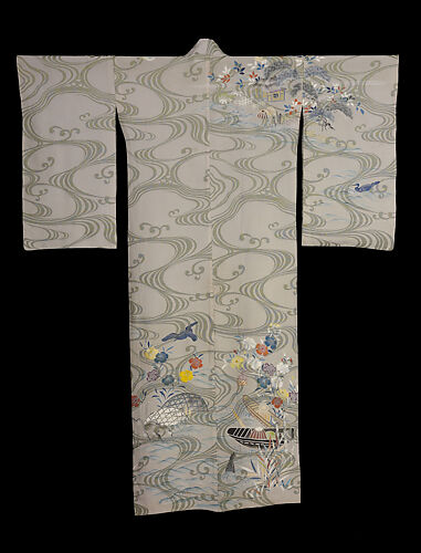 Summer Robe with Waves and Cormorant Fishing


