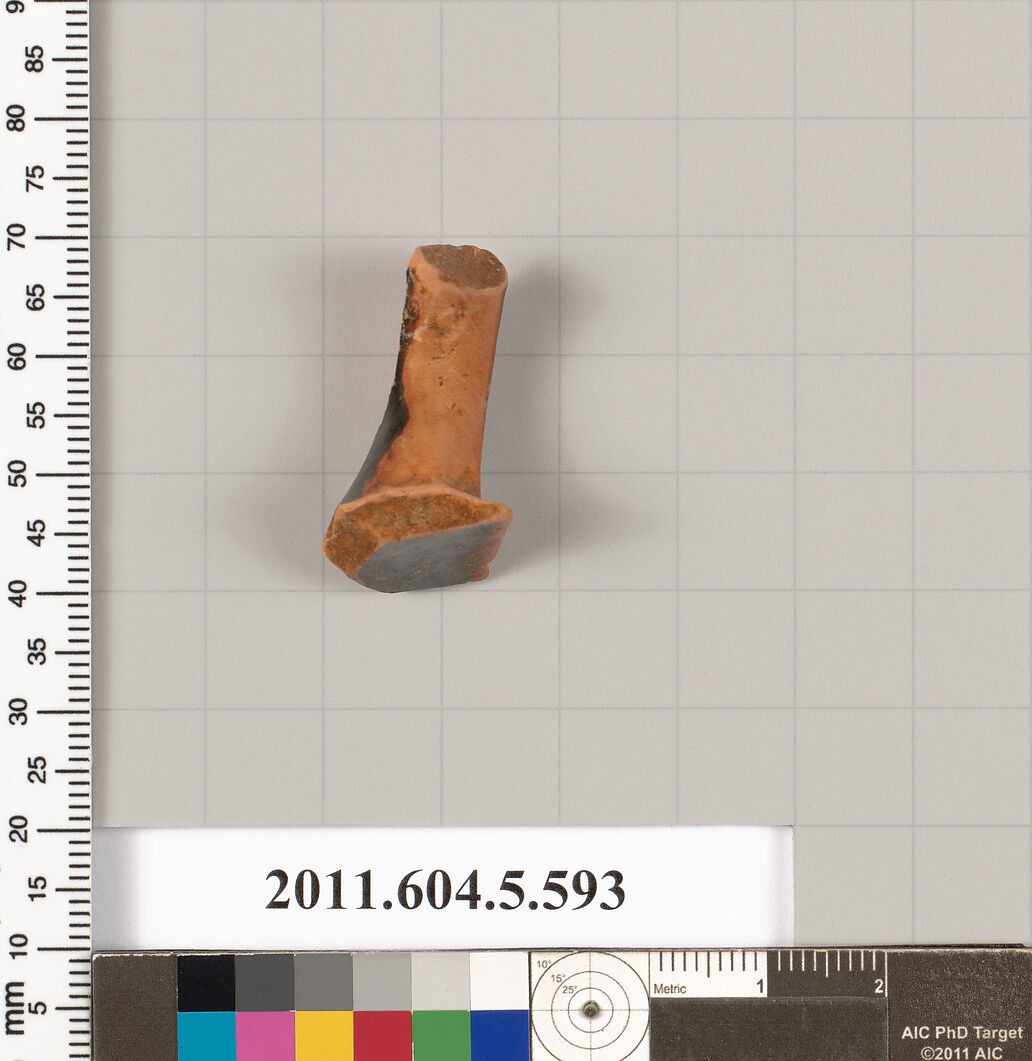 Terracotta fragment of a kylix (drinking cup)?, Terracotta, Greek, Attic