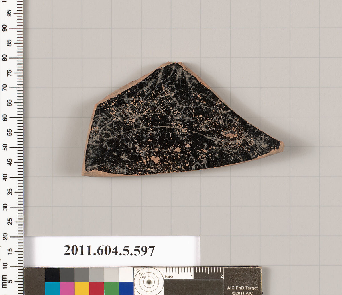 Terracotta fragment of a kylix (drinking cup)?, Terracotta, Greek, Attic
